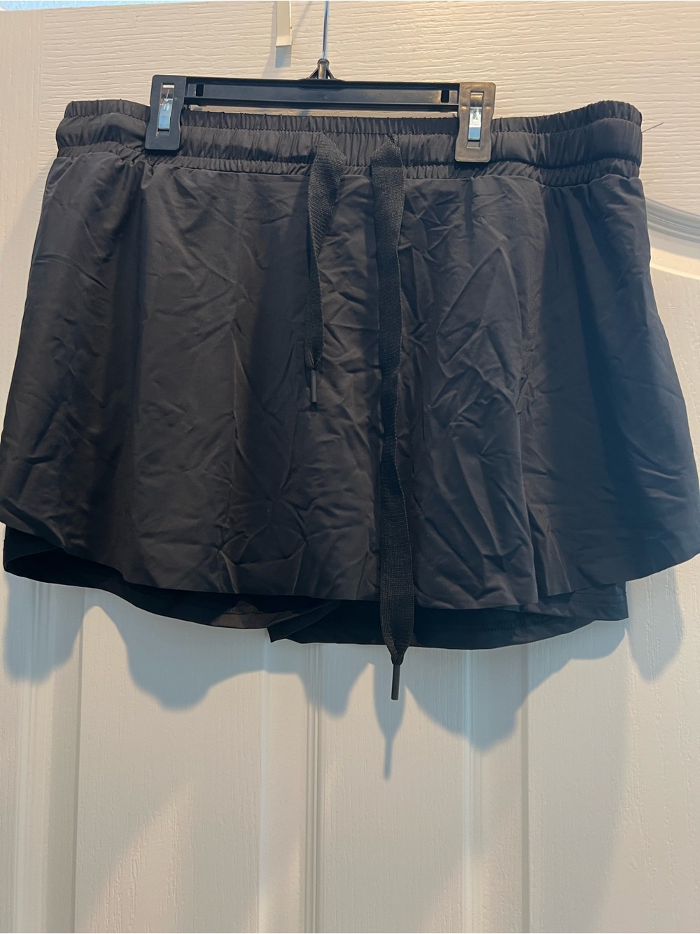 Women’s Black Swim Skirt with Built-In Shorts